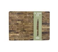 Teak Endgrain Cutting Board 42x30 Durable Knife Friendly Premium Quality Design Chopping Kitchen Wood Oil Stylish Wooden Multicolor Brown