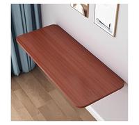 Teak Floating Drop Leaf Wall Desk - Space-Saving Laptop Table Compact Wall-Mounted Dining & Office Workbench - 120x40cm Foldable Design for Home Laundry & Office Use