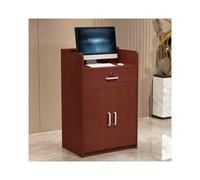 Teak Reception Counter with Shelves Ideal for Offices Retail Stores Shopping Malls & Customer Service Desks Stylish & Functional Welcome Area Furniture