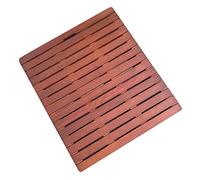 Teak Shower Mat Foldable Wooden Mat with Non-Slip Rubber Feet Bath，Luxury Anti-Slip Wooden Spa Bath Mat - 65x100cm Natural Shower Mat for Indoor/Outdoor Use, Stylish Slatted Design for Comfo