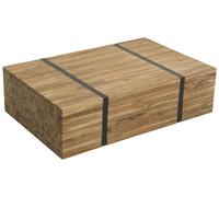 Beliani Coffee Table Gander Teak Wood Brown