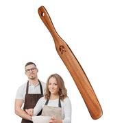 Teak Spurtle - Narrow Jar Wooden Scraper | Wooden Spatula Scraper | Wooden Crepe Spatula | Wooden Stir Stick | Bread Whisk Spatula | Thin Paddle Stir Stick Utensil | Dough Scraper | Sourdough Scraper