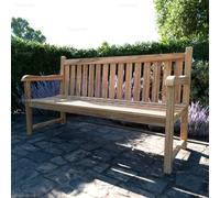 Teak Traditional Solid Hardwood Garden Bench - 4 Seater 6Ft Wide (1800mm)
