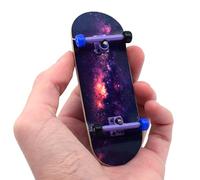 Teak Tuning 32mm Heat Transfer Graphic Complete Fingerboard - “Galaxy | 32mm x 97mm Handmade Wood Deck | Pro Board Shape & Size | 61A Pro Duro Bushings | Prodigy Pro Trucks