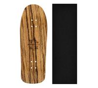 Teak Tuning Cruiser Wooden Fingerboard Deck - Zebrawood | 34mm x 100mm | Pro Shape & Size | 5 Handmade Plies Wood Veneer | Includes PROlific Foam Tape