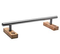Teak Tuning PROlific Round Fingerboard Silver Skating Rail - Standard Edition | 254mm Long x 44mm Tall | Solid Zinc Alloy | Removable Oak Feet | Non-Slider Pad | Smooth Hand Finish