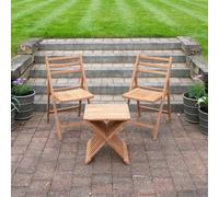 Teak Wood Folder Garden Table with 2 Chairs