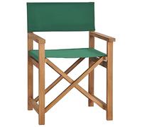 Teak Wood Folding Directors Chairs - Pair of Pop-Up Garden Seats with Canvas Fabric for Outdoor Use