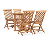 Teak Wood Patio Dining Set 4/6/8 Piece with/without Armrest Multi Size vidaXL