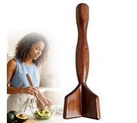 Teak Wooden Meat Chopper, Ground Beef Chopper, Versatile High-Temp Heat-Resistant Hamburger Mince Masher & Breaker, Multi-Use Wood Meat Separator Nylon Utensil Tool Cookware