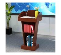 Teak Wooden Podium Stand - Multi-Functional Lectern for Churches Classrooms Concerts & Events - Floor Standing Speaker Platform Versatile Presentation Pulpit