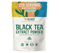 TEAki Hut Instant Black Tea Powder | Zero-Cholesterol Powdered Black Tea Leaves | Unsweetened Instant Tea Mix for Hot & Cold Beverages | Great for Baked Goods, Lattes, & Smoothies | 113 Servings