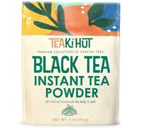 TEAki Hut Instant Black Tea Powder | Zero-Cholesterol Powdered Black Tea Leaves | Unsweetened Instant Tea Mix for Hot & Cold Beverages | Great for Baked Goods, Lattes, & Smoothies | 113 Servings