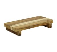 Teakwood Decorative Riser 31.5cm, Raised Rectangular Display Stand