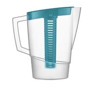 URBN-CHEF 2.2L Plastic Slim Fridge Water Juice Jug Dispenser Large Handle & Infusion Core (Teal)