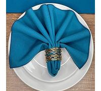 Teal 21" x 21" (53cm) Fabric NAPKIN (Polyester, not cotton) PACK OF 4
