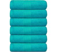 (Teal) 6x Large Jumbo Bath Sheets Towels 75 x 150 cm Super Soft 100% Egyptian Cotton Fast Absorbent Quick Dry Gym, Spa, Hotel Quality Jumbo Bath Towels