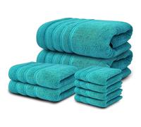(Teal) 8 Piece Towel Bale Set 100% Egyptian Cotton Face Hand Bath Towels 600 GSM Super Soft and Absorbent for Multipurpose use