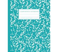 Teal Aesthetic Composition Notebook: Blue Turquoise Marble College Ruled Journal for School and Creative Writing, Back to School Supplies for Students &Teens