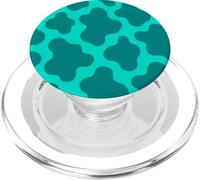 Teal and Aqua Cow Print Cute Aesthetic Animal Y2K Cowgirl PopSockets PopGrip for MagSafe