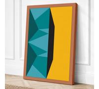 Teal and Gold Division Canvas Wall Art Print 24x16 Inch | Ready to Hang, Gallery Wrapped, Fade-Resistant Inks, Securely Packaged, UK Made