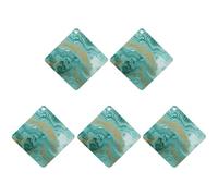 Teal and Gold Marble Car Air Freshener Hanging Incense Chips 5 Pack Automotive Scented Hanging Sheets for Car Home Auto Interior Decor Rhombus,Black-Style