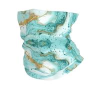 Teal And Gold Marble Fashionable And Versatile Sports Headscarf, Soft And Lightweight, Suitable For Various Sports Activities