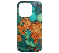 Teal And Orange Patina Oxidation Grunge Art Case for iPhone 14 Pro