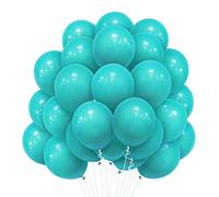 Teal Balloons, 30 Pcs Balloon Pack 12 Inch Teal Blue Balloons, Plain Matte Turquoise Latex Balloon for Girls Women Teal Birthday Party Wedding Baby Shower Decoration