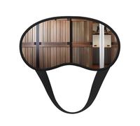 Teal Barn Door Floral Print Blackout Sleep Mask - Side Sleeper Eye Cover, Soft Comfort, Perfect for Travel, Meditation