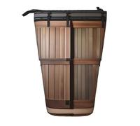 Teal Barn Door Floral Vertical Retractable Pencil Case Organizer Box Christmas Holiday New Year Office Bag