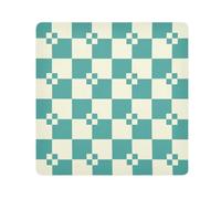 teal beige checkered Self-Adhesive Cosmetics Pouchs Cloth Travel Bag Organizer Wrap Camera Lens Cloth Wrapper For Toiletries Size 21.7x21.7in