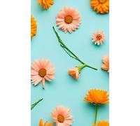 Teal Blossom Dream Notebook: Cute Spring Floral Cover | 5” x 8” Pocket Size | 70 Unlined White Pages for Doodling, Journaling & Creative Notes