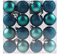 (Teal Blue) 15cm/3Pcs Christmas Baubles Shatterproof,Tree Decor