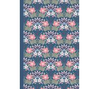 Teal Blue Floral Notebook - Botanical Lined Journal, 6 x 9 Inches, 120 Pages, Matte Cover, Aesthetic Notebook for School, Work & Personal Writing