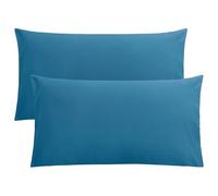 Teal Blue - King Pillowcases Set of 2 Long Staple 100% Egyptian Cotton 1000 Thread Count Pillowcases Comfy Sleeping Sateen Weave Hotel Bed Pillow Covers