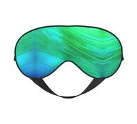 Teal Blue Pattern Print Soft Eye Mask for Women Men Comfortable with Adjustable Strap for Travel Yoga Nap Shift Work