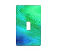 Teal Blue Pattern Print Wall Plate, Acrylic Back Panel Or Plate, Protect Wall from Finger Prints