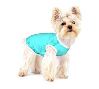 Teal Blue Pet Dog T-Shirt Dogs Cats Cotton Sleeveless Vest Pet Apparel T Shirts Suitable For Small Pets
