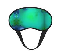 Teal Blue Print Blackout Sleep Mask, with Adjustable Strap for Travel, Night Work, Nap, Office