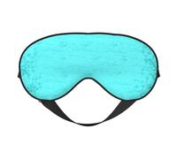 Teal Blue Print Silk Sleep Mask with Adjustable Buckle Stylish Eye Mask for Women Travel Nap Shift Work Office
