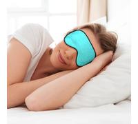 Teal Blue Print Sleep Eye Mask Soft Eye Mask Soft Eye Cover Eyeshade for Sleeping Travel Nap Women Men