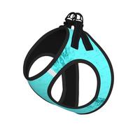 Teal Blue Printing Dog Summer Harness,Soft Light Puppy Vest,Breathable Pet Harness Reflective For Easy Walking