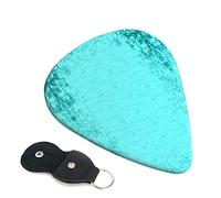 Teal Blue Set Of 6 Guitar Plectrums For Acoustic Guitar, Electric Guitar, Bass, Ukulele - Thin, Medium And Thick.