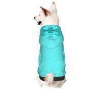 Teal Blue Small Pets Wear Hoodies,Dog Jumper Sweatshirt,Warm And Lightweight, Soft Texture, Easy To Wear