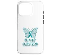 Teal Butterfly Survivor Awareness Art Case for iPhone 16 Pro