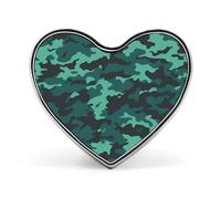 Teal Camouflage Button Pin Design Your Own Personalized Pin Cute Button Badge Exquisite Heart Badge Fashion Brooch Metal Decorative Lapel Pins for Hat Clothes Backpack