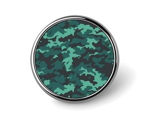 Teal Camouflage Round Badge 25mm/1 Inch Metal Buttons Round Badge Pin Button Parts Classic Pin Holders Buttons for Shirts Clothes Individualistic Brooch