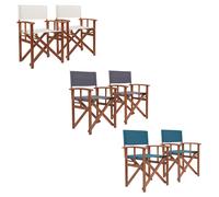 Charles Bentley Pair of Hardwood Directors Chairs ? Teal, Blue