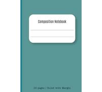 Teal Composition Notebook: College Ruled Pages with Margin | Minimalist Notebook for Notes, Work and Study